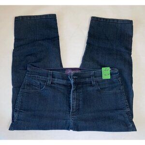 Not Your Daughters Jeans Stitched Pocket Denim Size 6 Blue Waist 30 inches Insea